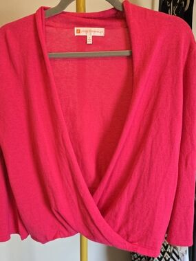 Jude Connally Bright Pink Wrap Cardigan